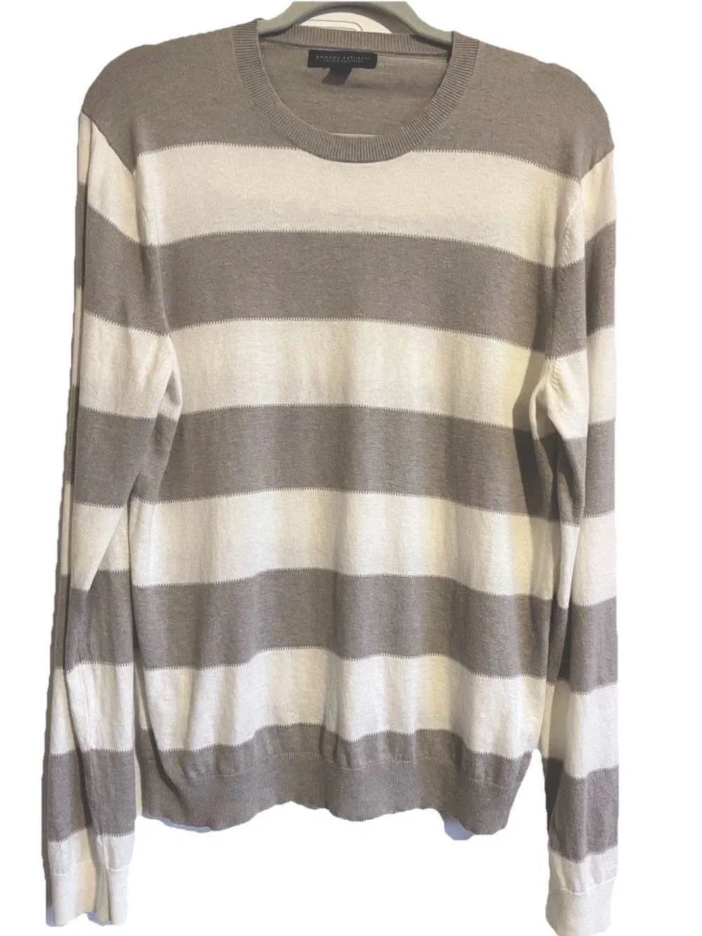 Banana Republic Men’s M Cotton Cashmere Sweater Neutral Unisex Beachy EUC